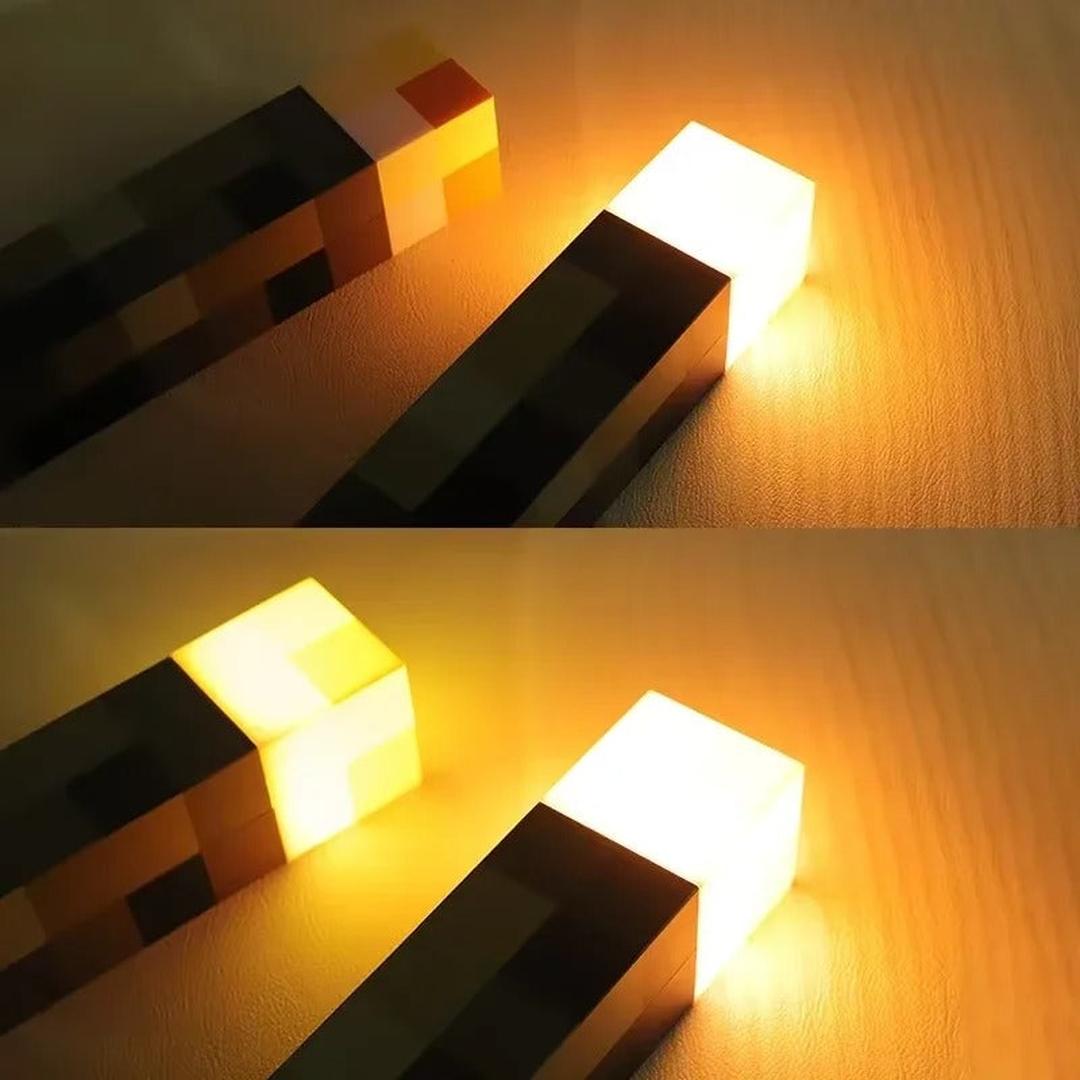 Pixel block torch LED lamp detail