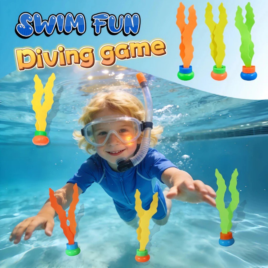 Pool Diving Toy Set, Aquatic Plant Throwing Game