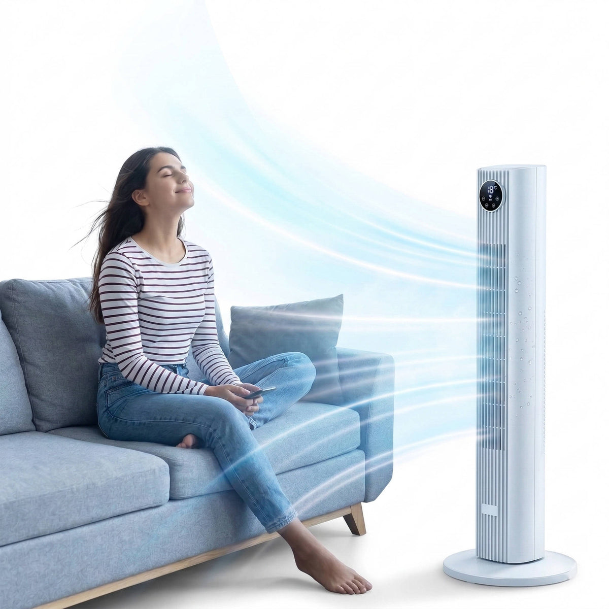 Portable AC Unit Air Conditioner Cooler for Bedroom & Apartment, Room Air Cooler, Windowless