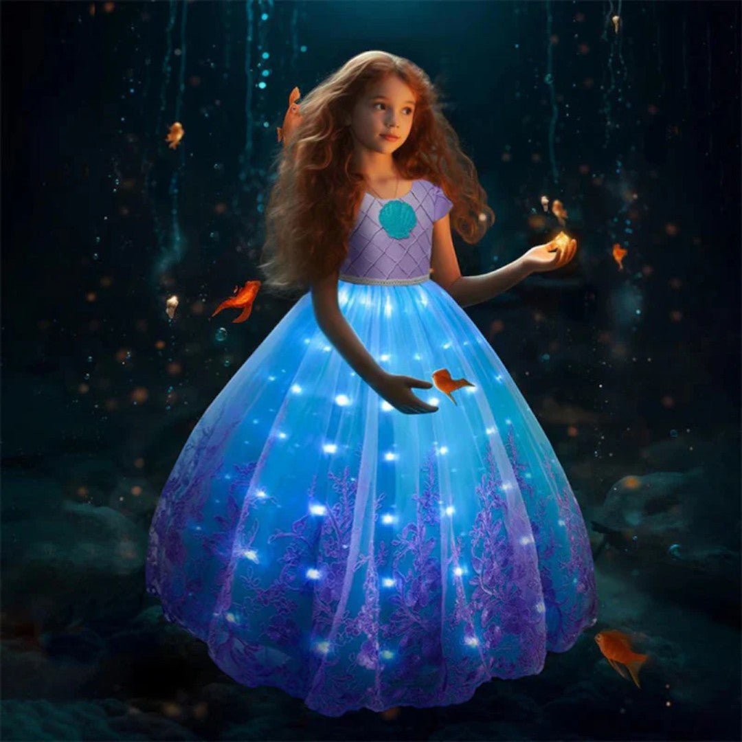 Princess dress costume with light up skirt for kids