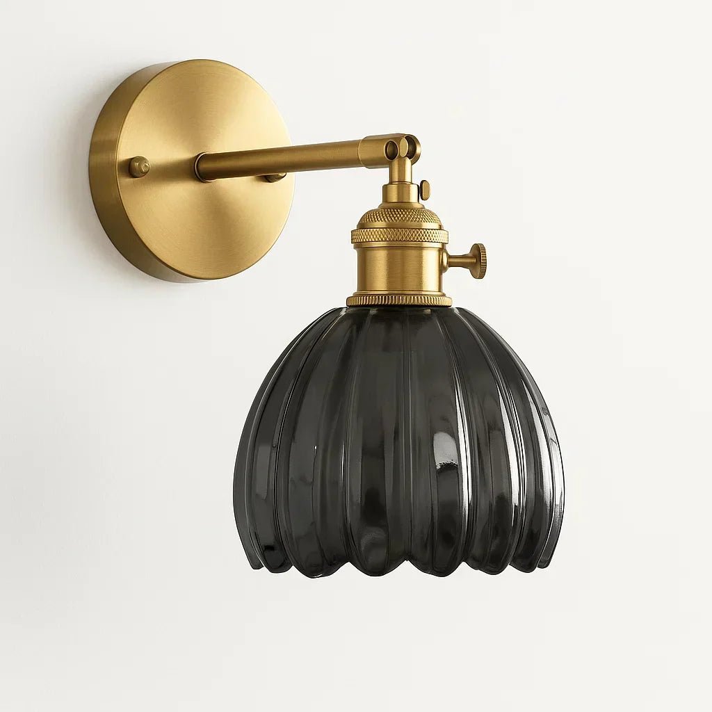 Retro Wall Lamp Glass Tulip Shade - Atmospheric Accent Lighting