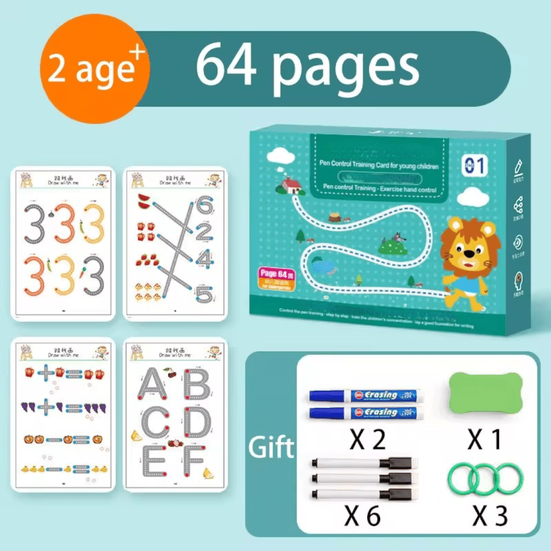 Reusable Writing Practice Workbook for Kids
