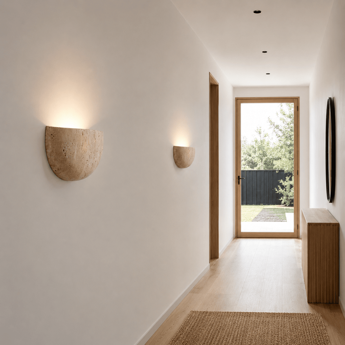 Sali Natural Travertine Wall Lamp