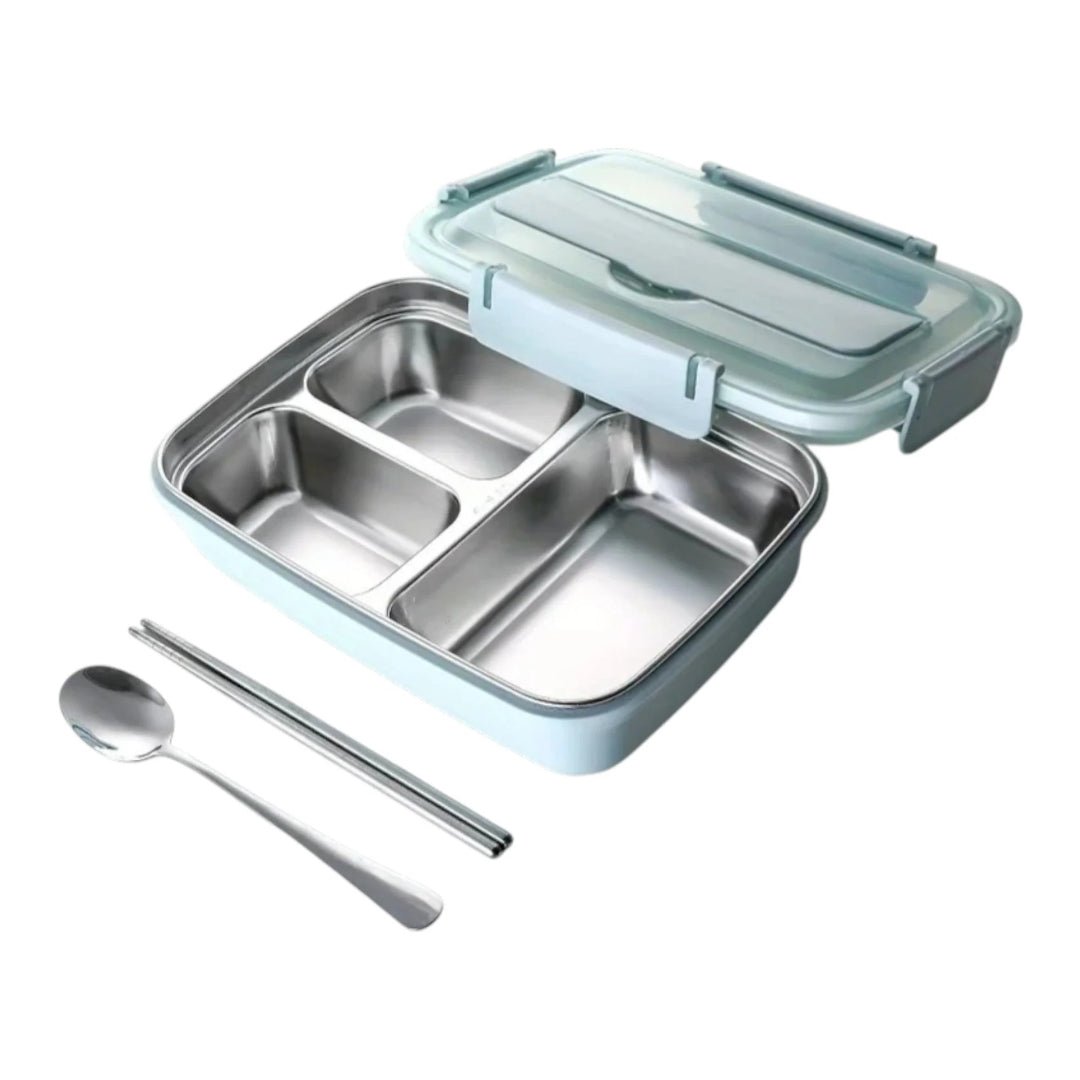Stainless steel bento lunchbox blue