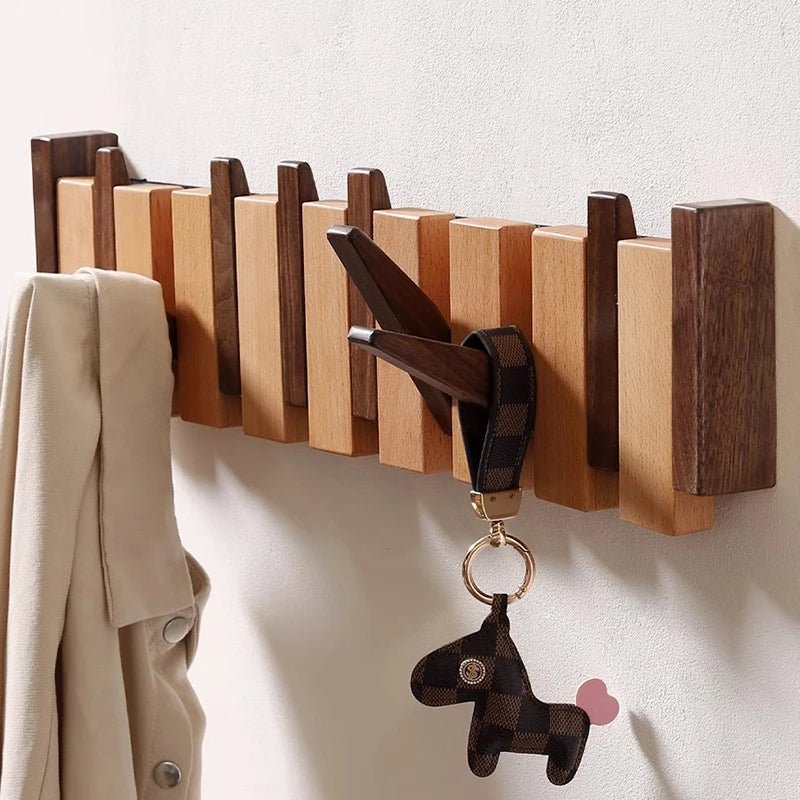 Support mural crochets pliables cachés style piano