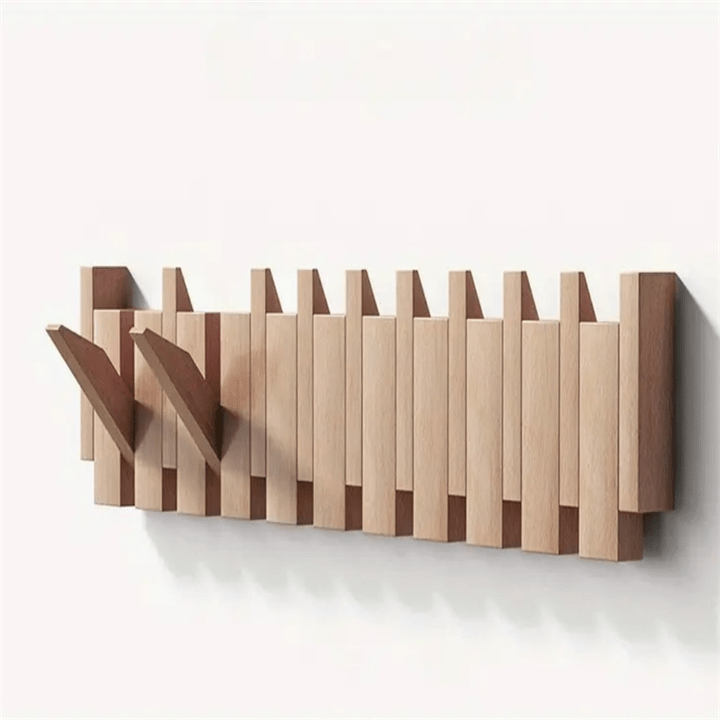 Support mural crochets pliables cachés style piano