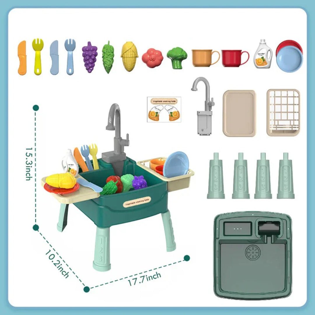 Toy Kitchen Playset with Water Tap
