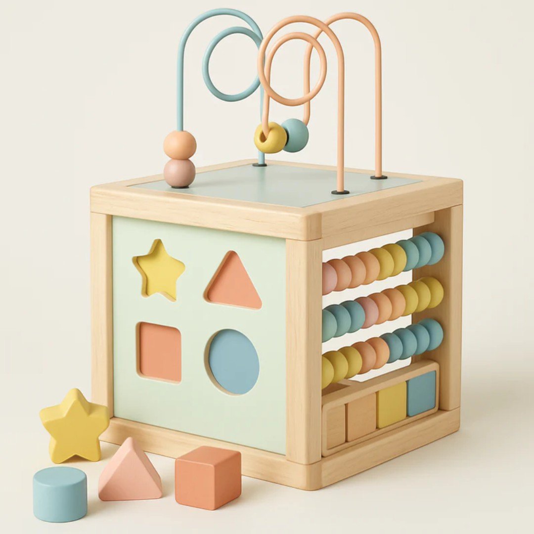 Wooden Activity Cube