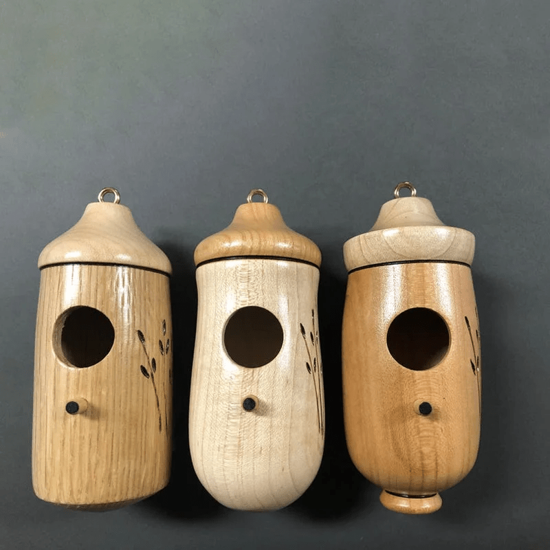 Wooden Hummingbird House - Gift for Nature Lovers