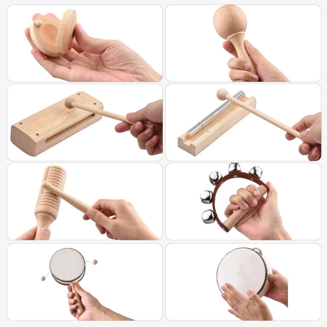 Wooden Musical Instrument Set for Toddlers