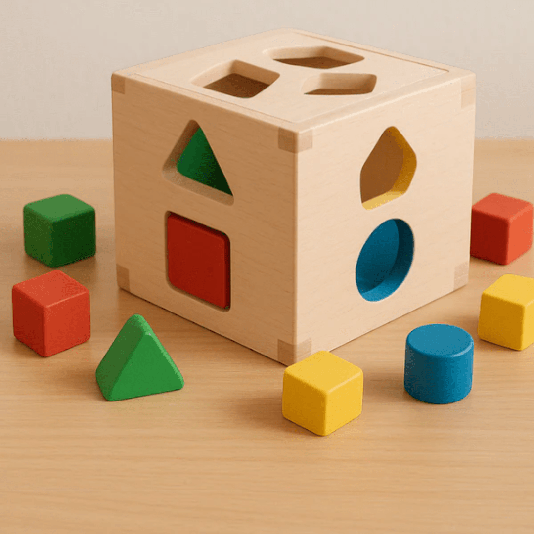 Wooden Shape Sorting Block Toy