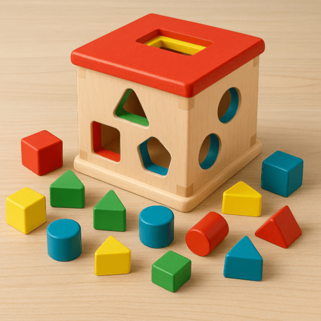 Wooden Shape Sorting Block Toy