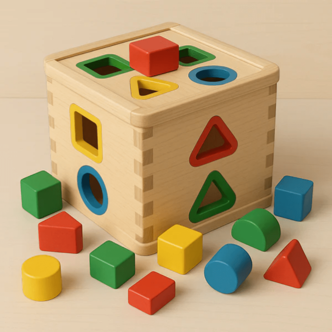 Wooden Shape Sorting Block Toy