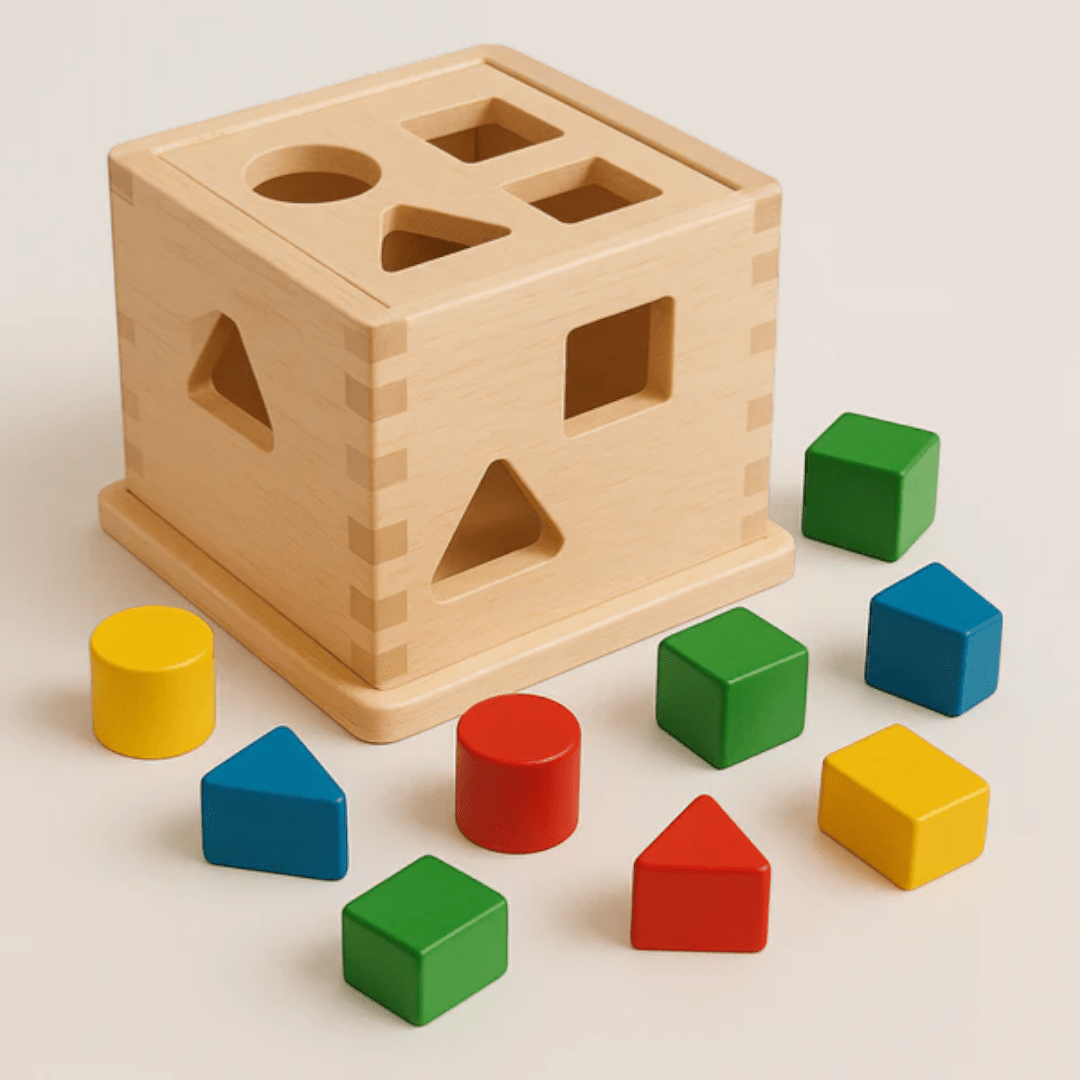 Wooden Shape Sorting Block Toy