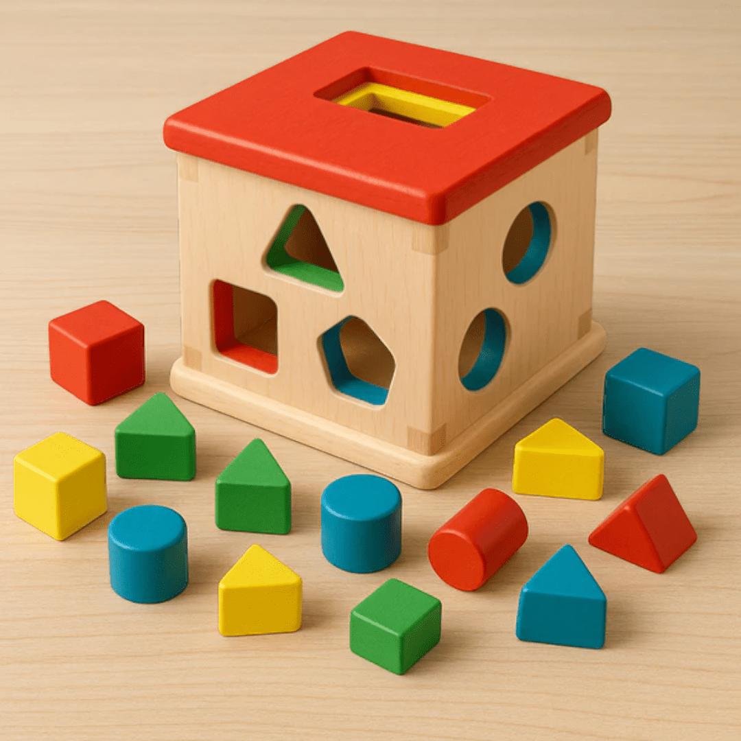 Wooden Shape Sorting Block Toy