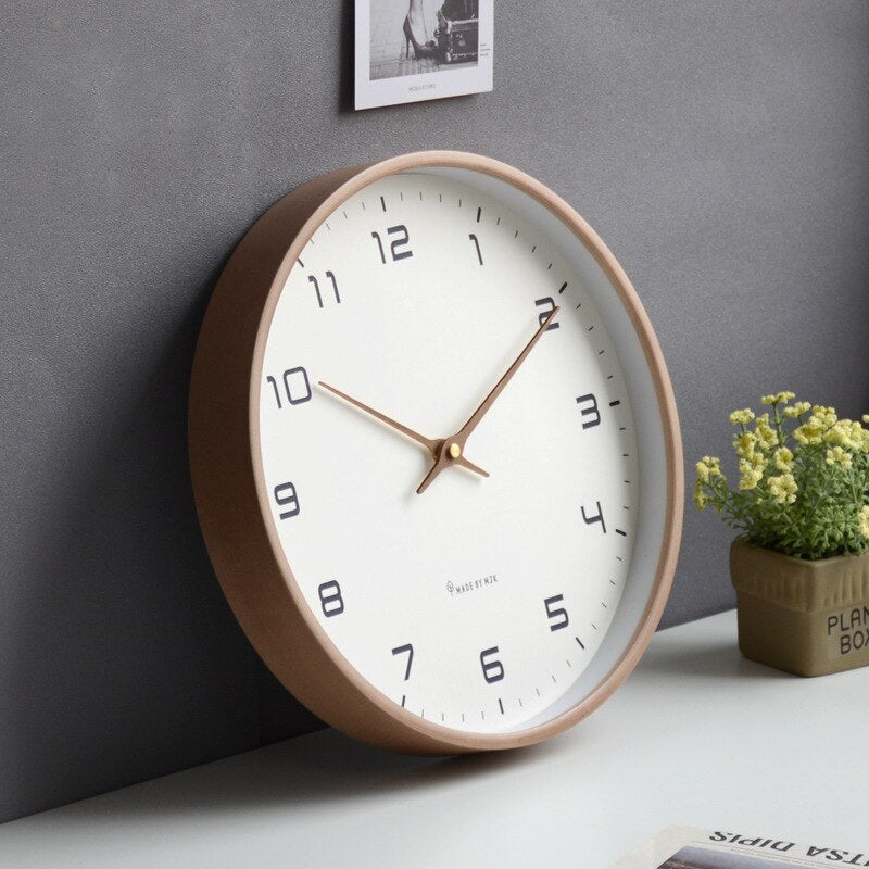 Wooden Wall Clock Scandinavian Design – Stylish Timepiece